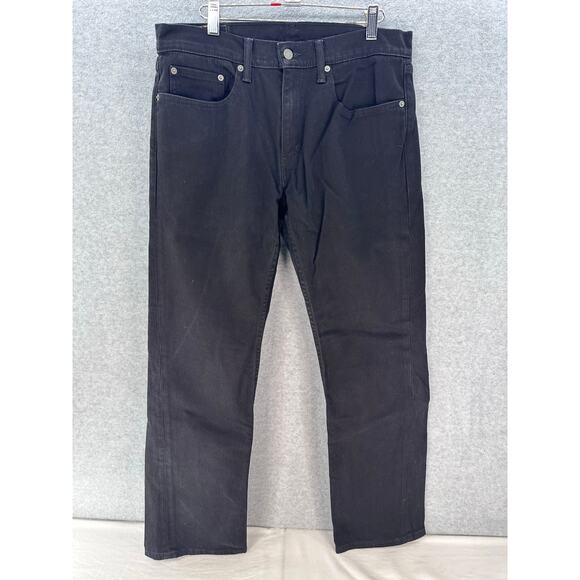 Levi Strauss Men's sz 32x32 Black 559 Mid Rise Cotton Stretch Straight Leg - Picture 1 of 11